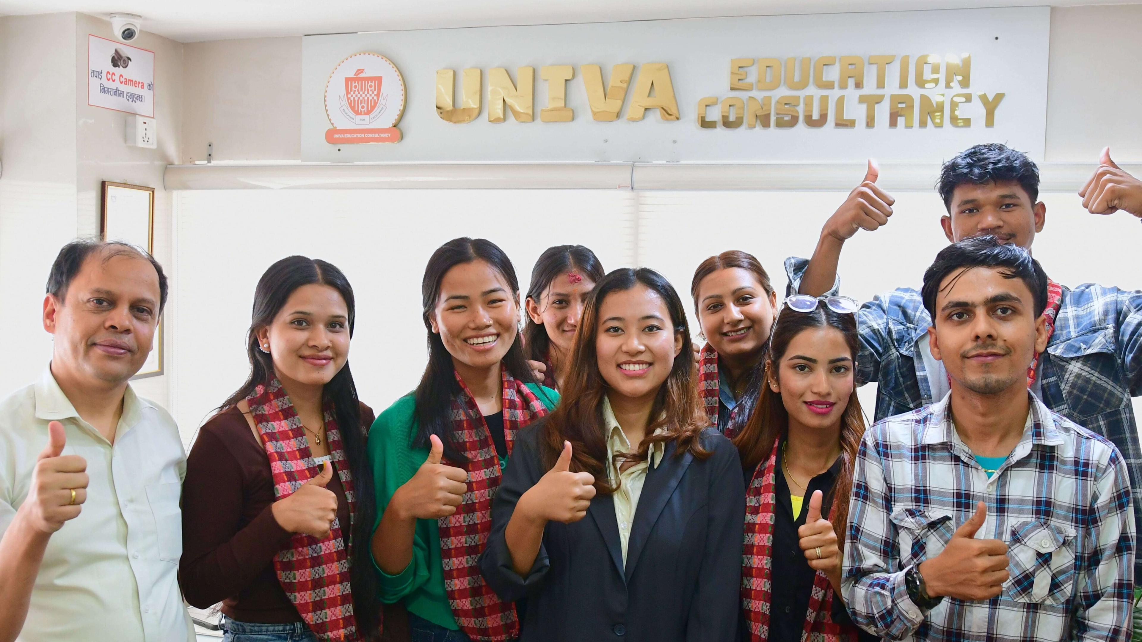 Students studying abroad